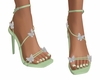 green butterfly heels
