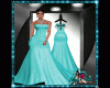 *D* Long Teal Dress