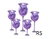Purple Glass Candles