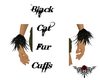 Black Cat Fur Cuffs
