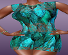 Teal fishscale dress