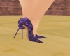 purple lace high heels