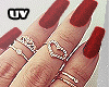 Nails + Rings Red