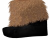 brown fur boot