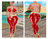 Fashion red set - gold