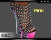 Pink Strap Spike Hi Heel