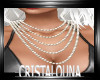 Diva white pearls neckla
