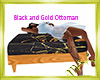 Black and Gold Ottoman