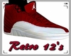 Red Retro 12's ♣