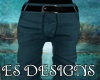 ES:Blue Slim Trousers