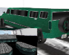 Green Limo in Snow