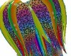 Rainbow Cheetah Pigtails