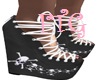 Skull laced wedge