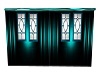 Teal Black Curtain Door