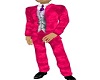 full pink velvet suit