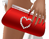 Red Silver Heart Purse