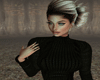 Autumn Knit Black Dress