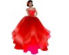 Red  ballet gown