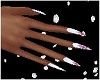 Wht Purple Tip Nail Hand