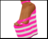 8in Stripe pink sandals