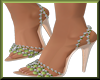 Spring Pearl Pumps-Green