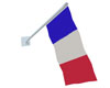 France flag wall pole