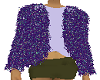 fur jacket n top purple