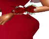 red/white corsage