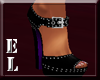 Black lilac high heels