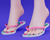 🅟 floral flip flops
