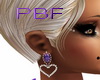 PBF*Heart Purple Earring