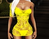 Lace dress yellow
