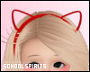 ❥ red kitty ears