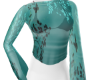 silky teal shirt