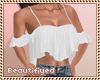 b. White Fringe Crop Top
