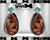 Turquoise Leather Earrin