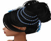 Jeweled hair w/blue gems