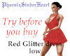 Red Glitter dress low