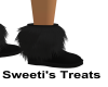 lil black furry boot