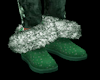 Green Fur Boots