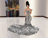 SILVER DRAMA GOWN