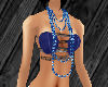Mardi Gras Blue Necklace