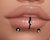 3 Lip Piercings