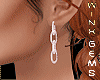 Chain Earring RoseGold F