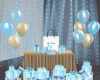 Baby Shower Blue Curtain