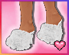 white fluff heels
