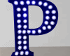 Anim Blue Letter P Sign