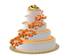Fall Fire Wedding Cake