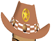cowboy hat w ging brown