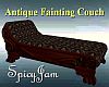 Antq Fainting Couch Blk